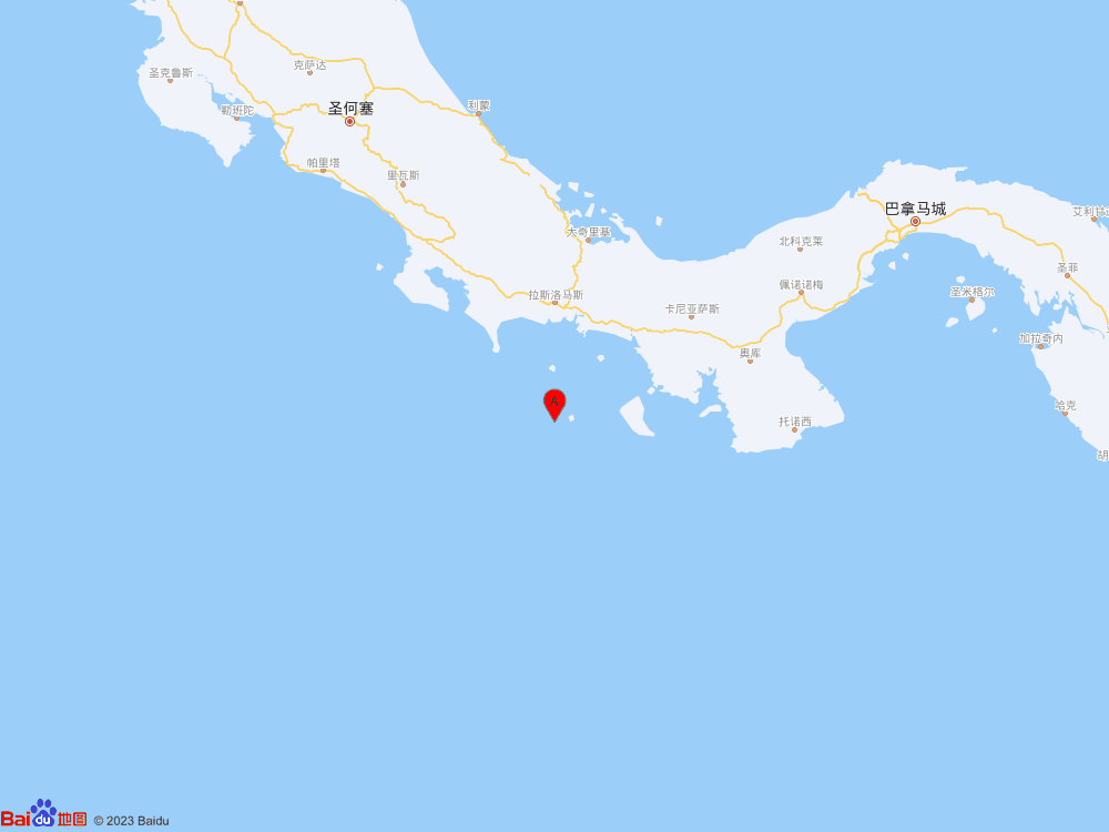 巴拿马以南（北纬7.50度，东经-82.40度）发生5.8级地震